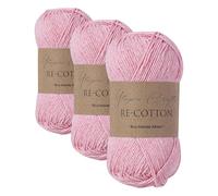 Utopia Crafts Re-Cotton Knitting Yarn, 100g (Light Pink)