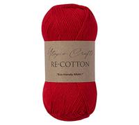 Utopia Crafts Re-Cotton Knitting Yarn, 100g (Scarlet)