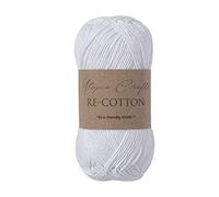 Utopia Crafts Re-Cotton Knitting Yarn, 100g (White)