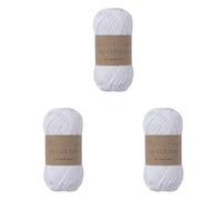 Utopia Crafts Re-Cotton Knitting Yarn, 100g (White) (Lot de 3)