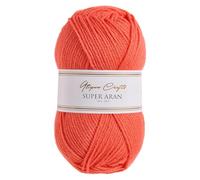 Utopia Crafts Super Aran Fil à tricoter et crochet 100 g (pêche vibrante)