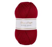 Utopia Crafts Super Aran Fil à tricoter et crochet 100 g (rouge rubis)
