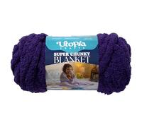 Utopia Crafts Super Chunky Blanket Yarn 250g, Soft Chenille Yarn for Arm Knitting - Thick Bulky Polyester Jumbo Yarn for Hand Knit Throw Blankets, Crochet, DIY Home Décor (Purple)