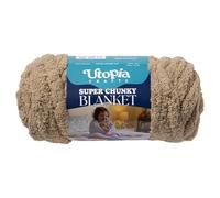Utopia Crafts Super Chunky Blanket Yarn 250g, Soft Chenille Yarn for Arm Knitting - Thick Bulky Polyester Jumbo Yarn for Hand Knit Throw Blankets, Crochet, DIY Home Décor (Camel)
