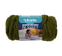 Utopia Crafts Super Chunky Blanket Yarn 250g, Soft Chenille Yarn for Arm Knitting - Thick Bulky Polyester Jumbo Yarn for Hand Knit Throw Blankets, Crochet, DIY Home Décor (Olive)