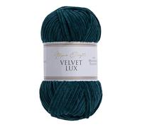 Utopia Crafts Velvet Lux Chenille-Garn, superweich, grob, zum Stricken und Häkeln, 100 g - 110 m, Petrolgrün