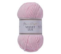 Utopia Crafts Velvet Lux Chenille Pelote de laine épaisse super douce pour tricot et crochet, 100 g à 110 m (Cygne Rose)