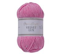 Utopia Crafts Velvet Lux Chenille-Garn, superweich, grob, zum Stricken und Häkeln, 100 g - 110 m, Tulpenrosa