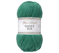Utopia Crafts Velvet Lux Chenille Super Soft Chunky Yarn for Knitting and Crochet 100g (Jade Green)