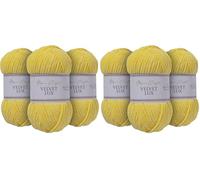 Utopia Crafts Velvet Lux Chenille Super Soft Chunky Yarn for Knitting and Crochet Yarn 3x 100g (Sun Yellow) (Lot de 2)