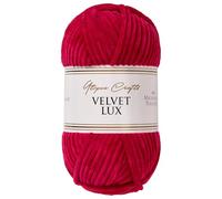 Utopia Crafts Velvet Lux Fil Chenille Velours Doux 100g - Laine Microfibre Polyester pour Tricot, Crochet, Amigurumi, Couverture Bébé et Décoration - Pelote 110m (Fuchsia Royal)