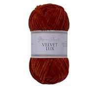Utopia Crafts Velvet Lux Fil Chenille Velours Doux 100g - Laine Microfibre Polyester pour Tricot, Crochet, Amigurumi, Couverture Bébé et Décoration - Pelote 110m (Orange Foncé)