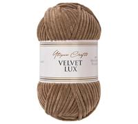 Utopia Crafts Velvet Lux Fil Chenille Velours Doux 100g - Laine Microfibre Polyester pour Tricot, Crochet, Amigurumi, Couverture Bébé et Décoration - Pelote 110m (Beige Taupe)