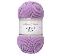 Utopia Crafts Velvet Lux Fil Chenille Velours Doux 100g - Laine Microfibre Polyester pour Tricot, Crochet, Amigurumi, Couverture Bébé et Décoration - Pelote 110m (Lilas Doux)