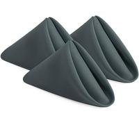 Utopia Home Lot de 12 serviettes en tissu gris anthracite (50,8 x 50,8 cm), idéales pour les fêtes, les mariages et le déjeuner/dîner