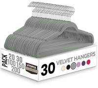 Utopia Home Lot de 30 cintres en velours pour adultes - Cintres robustes en velours - Cintres antidérapants de qualité supérieure pour vêtements - Crochet pivotant à 360 degrés - Robuste pour contenir