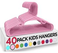 Utopia Home Lot de 40 cintres de Placard en Plastique pour vêtements d’Enfants et de bébés, Usage Quotidien Standard, 29 cm (Rose Layette)