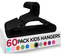 Utopia Home Lot de 60 cintres de Placard en Plastique pour vêtements d’Enfants et de bébés, Usage Quotidien Standard, 29 cm (Noir)