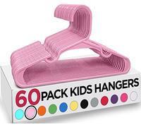 Utopia Home Lot de 60 cintres de Placard en Plastique pour vêtements d’Enfants et de bébés, Usage Quotidien Standard, 29 cm (Rose Layette)