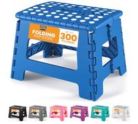 Utopia Home Tabouret Pliant 23 cm, Surface antidérapante Portable pour Enfants et Adultes, Pliable Robuste avec poignée de Transport, capacité de Charge de 272 kg, Paquet de 1, Bleu