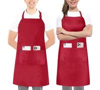 Utopia Kitchen 2 Pack Adjustable Bib Apron with 2 Pockets 32 x 28 Inches