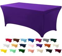 Utopia Kitchen Nappe de Table Extensible [6 Pieds, 183 cm] Couverture de Table en Polyester et Spandex - Lavable en Machine et Infroissable (Lot de 1, Violet)