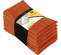 Utopia Kitchen Serviettes de Table en Tissu [12 Pack, Orange] 46x46 cm en Coton Mélangé Lavable et Réutilisable pour l'hôtel, Le Déjeuner, Le Restaurant, Les Mariages, Les Evénements et Les Fêtes