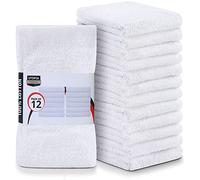 Utopia Lot de 12 torchons de Cuisine en Coton Blanc