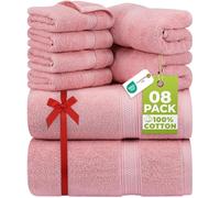 Utopia Towels Ensemble de Serviettes 8 pièces; 2 Serviettes de Bain, 2 essuie-Mains et 4 débarbouillettes - Coton - Qualité d'hôtel, Super Doux et très Absorbant (Rose poussiéreux)