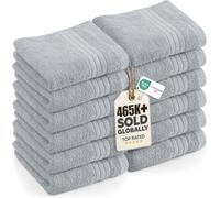 Utopia Towels - Lot de Serviettes de Luxe 30 x 30 CM Gris Froid - Serviettes de Toilette et Gants de Toilette en Flanelle très absorbants (Lot de 12)