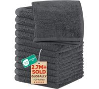 Utopia Towels Lot de 12 débarbouillettes en Coton filé à l'anneau, 100% Coton filé à l'anneau, de qualité supérieure, très absorbantes et Douces au Toucher (Gris)