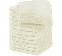 Utopia Towels Lot de 12 débarbouillettes en Coton filé à l'anneau, 100% Coton filé à l'anneau, de qualité supérieure, très absorbantes et Douces au Toucher (Ivoire)