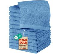 Utopia Towels Lot de 12 débarbouillettes en Coton filé à l'anneau, 100% Coton filé à l'anneau, de qualité supérieure, très absorbantes et Douces au Toucher (Bleu électrique)