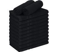 Utopia Towels Lot de 12 Serviettes de Salon en Coton résistantes à l'eau de Javel (40,6 x 68,6 cm) - Serviettes de Sport sans Danger pour l'eau de Javel - Noir