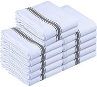 Utopia Towels Lot de 12 torchons de Cuisine, 38,1 x 63,5 cm, 100% Coton filé à l'anneau, Lin Super Absorbant, torchons de Cuisine réutilisables et Doux