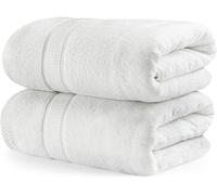Utopia Towels - Lot de 2 (80 x 200 cm), Serviettes de Sauna XXL, Draps de Bain, Serviettes Extra-Larges avec Crochet très Absorbant, 100% Coton (Blanc)