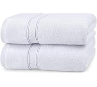 Utopia Towels Lot de 2 Serviettes de Bain de qualité supérieure - 100% Coton filé à l'anneau - Séchage Rapide, très absorbantes et Douces au Toucher - Parfait pour Un Usage Quotidien (Blanc)