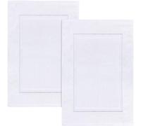 Utopia Towels Lot de 2 tapis de bain en 100 % coton éponge lavable Blanc 985 g/m2 53 x 86 cm