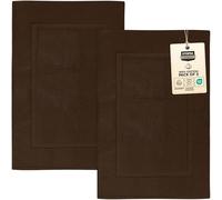 Utopia Towels Lot de 2 Tapis de Bain en Coton peigné de Luxe Marron foncé 53,3 x 86,4 cm