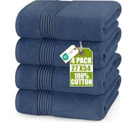 Utopia Towels Lot de 4 Grandes Serviettes de Bain, 69 x 137 cm, Bleu Marine
