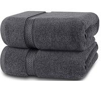 Utopia Towels - Lot de 4 Serviettes de Bain (69x139 cm) - 100% Coton filé à l'anneau, séchage Rapide, très absorbantes, Douces au Toucher, parfaites pour Un Usage Quotidien (Gris)