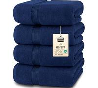 Utopia Towels - Lot de 4 Serviettes de Bain luxueuses - 100% Coton filé à l'anneau, séchage Rapide, très absorbantes, Douces au Toucher, parfaites pour Un Usage Quotidien - Bleu Marine