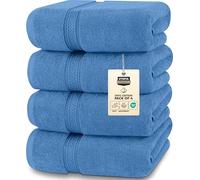 Utopia Towels - Lot de 4 Serviettes de Bain luxueuses - 100% Coton filé à l'anneau, séchage Rapide, très absorbantes, Douces au Toucher, parfaites pour Un Usage Quotidien - Bleu électrique