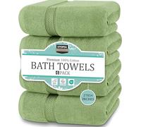 Utopia Towels - Lot de 4 Serviettes de Bain luxueuses - 100% Coton filé à l'anneau, séchage Rapide, très absorbantes, Douces au Toucher, parfaites pour Un Usage Quotidien - Vert Sauge