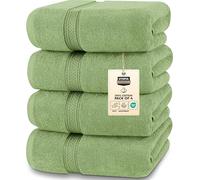 Utopia Towels - Lot de 4 Serviettes de Bain luxueuses - 100% Coton filé à l'anneau, séchage Rapide, très absorbantes, Douces au Toucher, parfaites pour Un Usage Quotidien - Vert Sauge