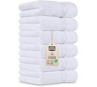 Utopia Towels - Lot de 6 Essuie Mains de Qualité Supérieure, (41 x 71 CM) 100% Coton filé, Ultra Doux et très Absorbant pour la Salle de Bain, Le Gymnase, la Douche, l'hôtel et Le Spa (Blanc)