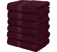 Utopia Towels-Lot de 6 Serviettes de Bain, 100% Coton filé à l'anneau 60 x 120 CM Serviettes légères et très absorbantes, Serviettes de Haute qualité pour hôtels, spas et salles de Bain Bourgogne