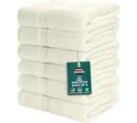 Utopia Towels-Lot de 6 Serviettes de Bain, 100% Coton filé à l'anneau 60 x 120 CM Serviettes légères et très absorbantes, Serviettes de Haute qualité pour hôtels, spas et salles de Bain Ivoire