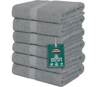 Utopia Towels Lot de 6 serviettes de bain moyennes, 500 g/m², 100 % coton filé à l'anneau, légères et très absorbantes, séchage rapide, pour hôtel, spa et salle de bain, 61 x 122 cm, gris électrique
