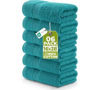 Utopia Towels - Lot de 6 Serviettes de Toilette de Luxe, (41 x 71 CM) 100% Coton filé, légères et très absorbantes pour la Salle de Bain, Le Voyage, Le Camping, l'hôtel et Le Spa (Turquoise)